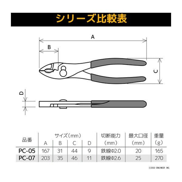 エンジニア コンビネーションプライヤー (PC-07) (4989833033873) ENGINEER