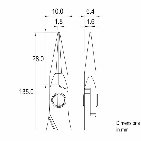日本正規品 アイデアルテック ESD高精度プライヤ(フラット) (ES6023S.CR.BG.IT)(7640174711925) ideal-tek