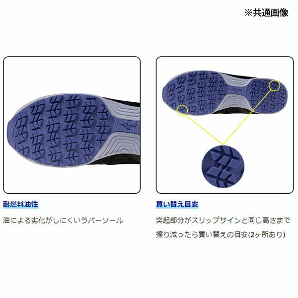 ミズノ 安全靴  ALMIGHTY EL 31L F1GA250927 ブルー×シルバー オールマイティEL 31L 衝撃吸収 耐滑