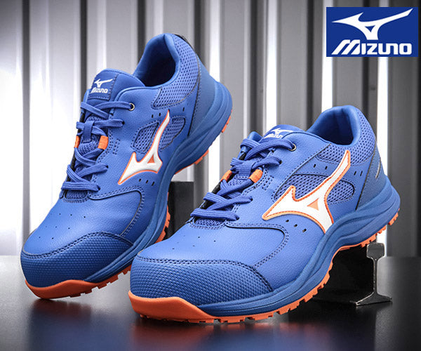 [26SS新作] ミズノ 安全靴 オールマイティLS3 11L（紐タイプ）ブルー×ホワイト F1GA260027 つま先スリム リニューアル