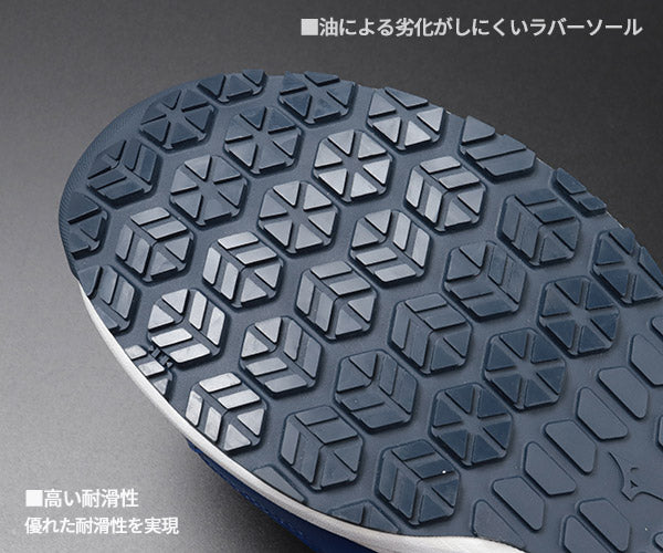 [26SS新作] ミズノ 安全靴 オールマイティLS3 22L（ベルトタイプ）ブルー×ホワイト F1GA260127 つま先スリム リニューアル