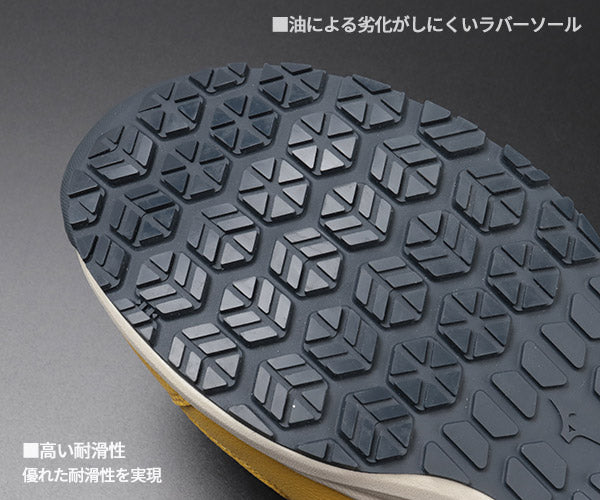 [26SS新作] ミズノ 安全靴 オールマイティLS3 22L（ベルトタイプ）イエロー×シルバー F1GA260145 つま先スリム リニューアル