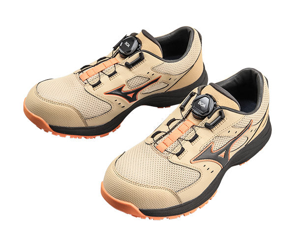 [26SS新作] ミズノ 安全靴 オールマイティ LS3 53L BOA サンドベージュ×ブラック 24.5cm~29.0cm 3E(JSAA A種) (F1GA260254) MIZUNO