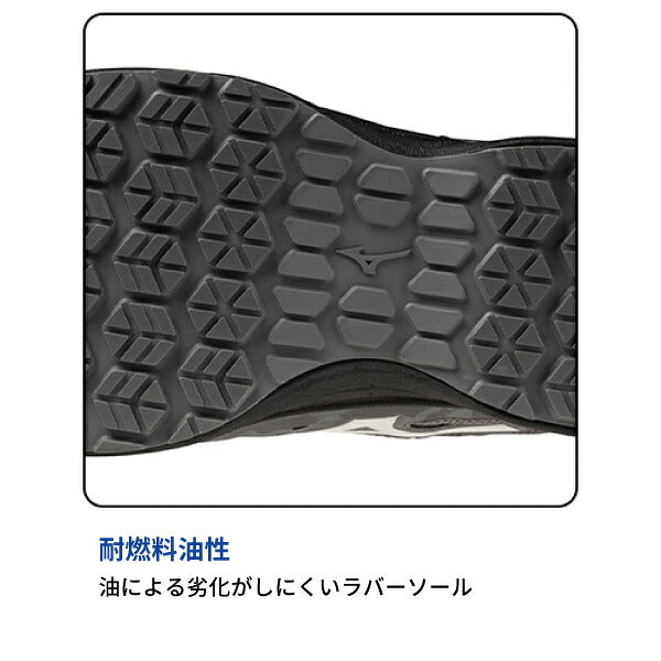 [26AW新作] ミズノ 安全靴 オールマイティLSIII 21M グレー×ホワイト ベルト ミッドカット 3E JSAA A種 ミズノエナジー (F1GA261105) MIZUNO