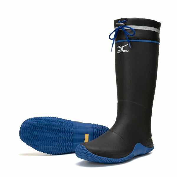 ミズノ ワークブーツ ジャスタフィットII NL ブラック×ブルー (F1GG250009) 長靴 23.0~28.0cm MIZUNO JUSTAFIT II NL