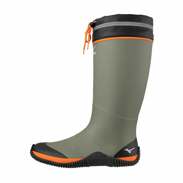 ミズノ ワークブーツ ジャスタフィットII NL カーキ×オレンジ (F1GG250036) 長靴 23.0~28.0cm MIZUNO JUSTAFIT II NL