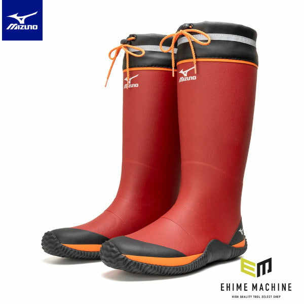 ミズノ ワークブーツ ジャスタフィットII NL レッド×オレンジ (F1GG250062) 長靴 23.0~28.0cm MIZUNO JUSTAFIT II NL