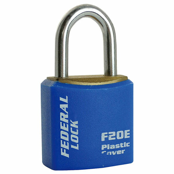 日本正規品 フェデラル 南京錠ボディーカバー付 20mm ブルー (F20E-B-P)(4545301102405) FEDERAL