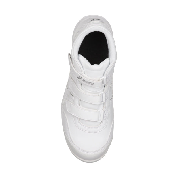 アシックス 安全靴 FCP302.100 ウィンジョブ CP302 ホワイト×ホワイト ASICS ハイカット ベルトタイプ 人工皮革 おしゃれ かっこいい 作業靴 スニーカー