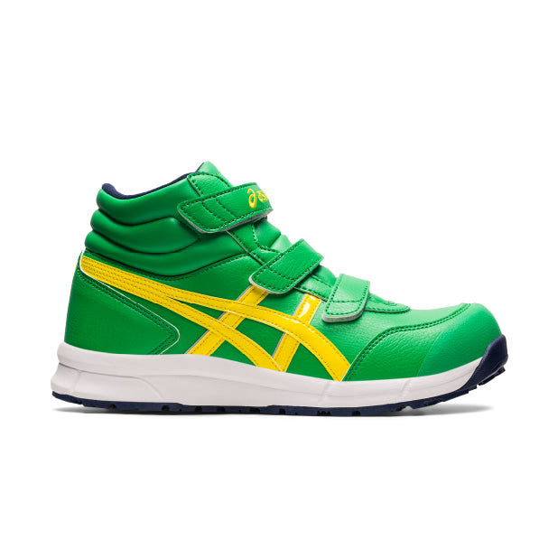 アシックス 安全靴 FCP302.300 ウィンジョブ CP302 シラントロ×ブライトイエロー ASICS ハイカット ベルトタイプ 人工皮革 おしゃれ かっこいい 作業靴 スニーカー