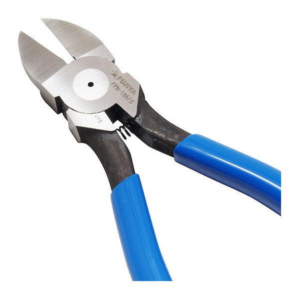フジ矢 プラスチックニッパー(ストレート刃・バネ付き) (FPN-185FS)(4952520009109) FUJIYA 工具