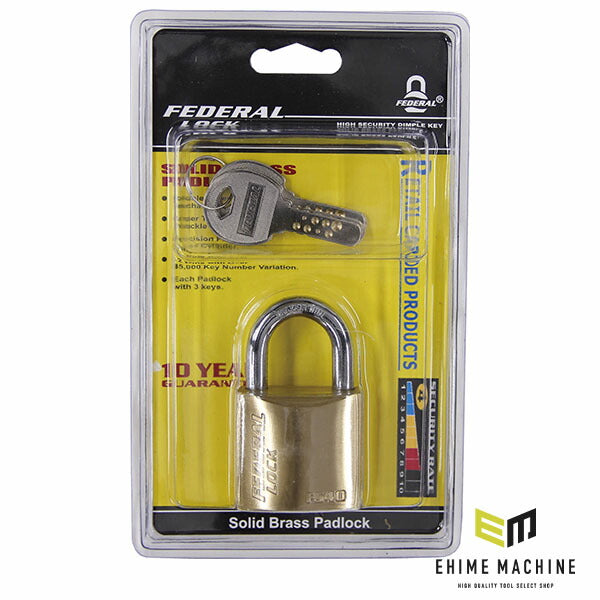 日本正規品 フェデラル ディンプルKEY南京錠 40mm (FS40-P)(4545301102108) FEDERAL