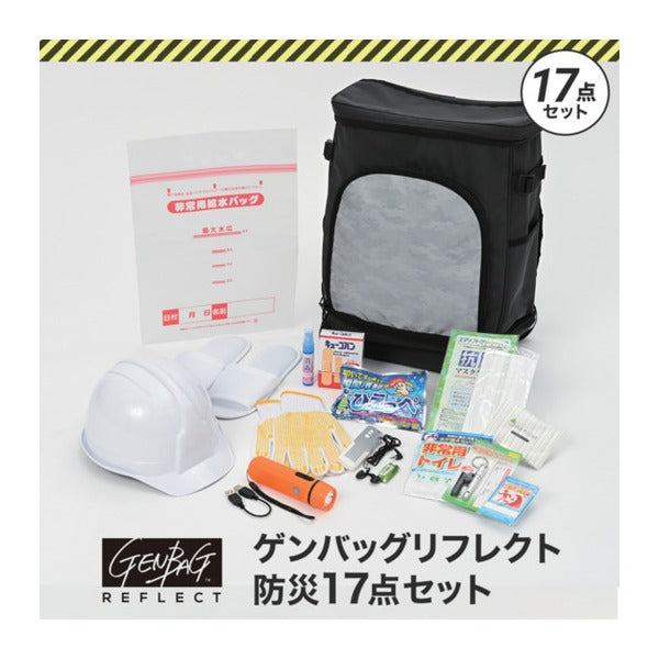 リンクサス ゲンバッグ リフレクト 防災17点セット 防災士厳選 ダイナモUSBライト入 1人用 (GB-BS02)(4580026241602) Linxas