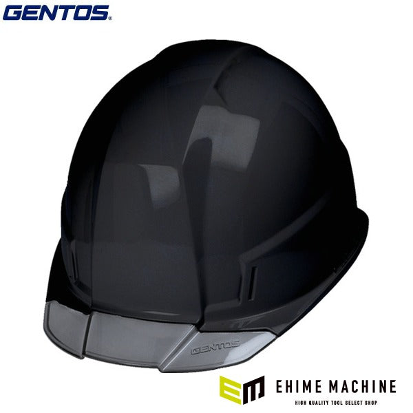 ジェントス ヘルメット GRITAIR+ 溝有 ヘッドライト取付可能 飛来・落下物用・電気用 黒 (GH02A-BK)(4950654052558) GENTOS