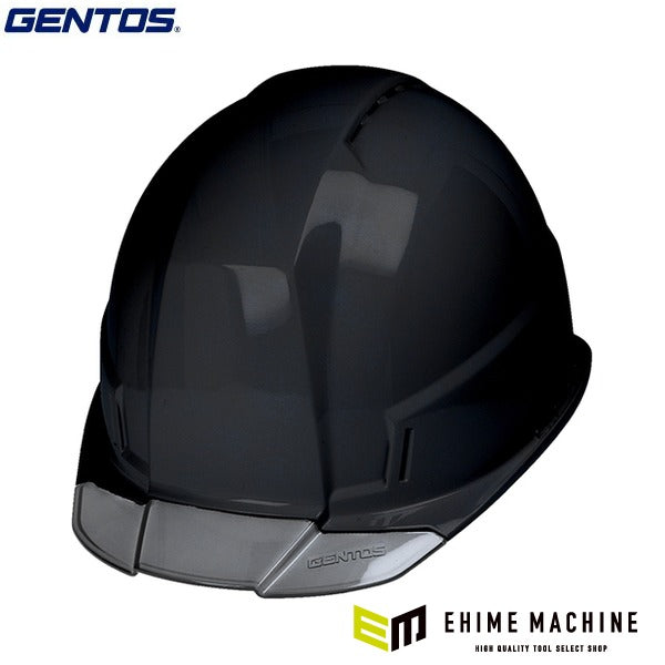ジェントス ヘルメット GRITAIR+ 溝有 ヘッドライト取付可能 飛来・落下物用 黒 (GH02VA-BK)(4950654052527) GENTOS