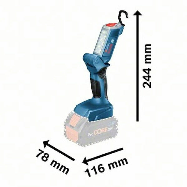 ボッシュ 18VコードレスライトLED＋バッテリー充電器セット GLI18V-300SET 充電式LEDライト 本体+5.0Ahバッテリー+充電器