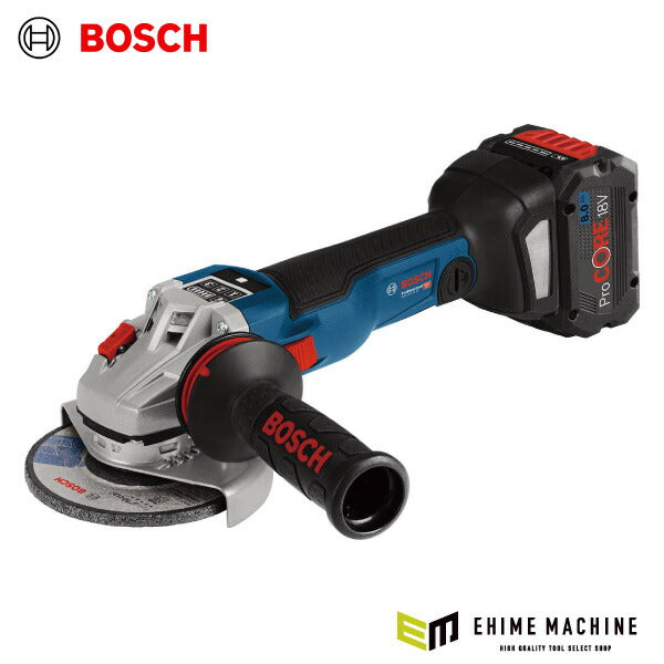 BOSCH GWS18V-10SC4 コードレスディスクグラインダー ボッシュ キャリングケース、バッテリー×1、充電器、防振サイドハンドル、コネクティビティチップ付