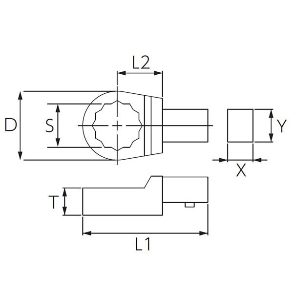 KTC 14X18めがね交換ヘッド 17mm (GX1418-M17)(4989433771885) 京都機械工具