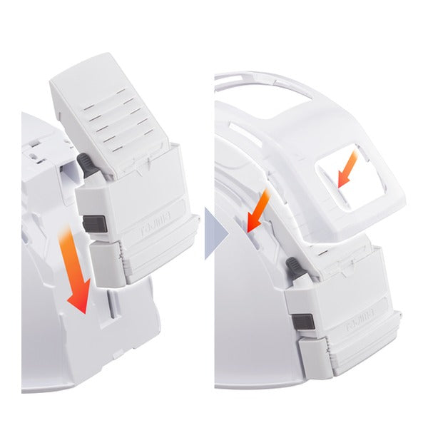 タジマ ヘルメット セフメット用バッテリーボックス3730用 ホワイト (HA30BW)(4975364360304) TAJIMA TJMデザイン