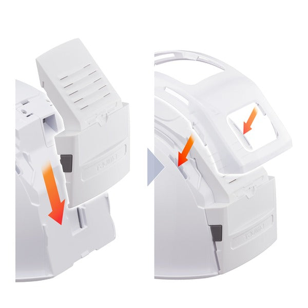 タジマ ヘルメット セフメット用リアカバー ホワイト (HARW)(4975364360489) TAJIMA TJMデザイン