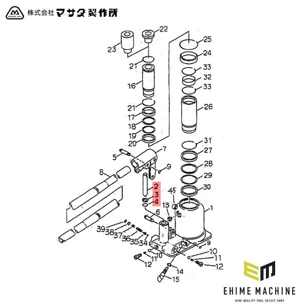 [メーカー直送品] マサダ HFD-10F-3用パーツ 【 ポンププランジャーセット 】 No.2 / No.3 / No.4