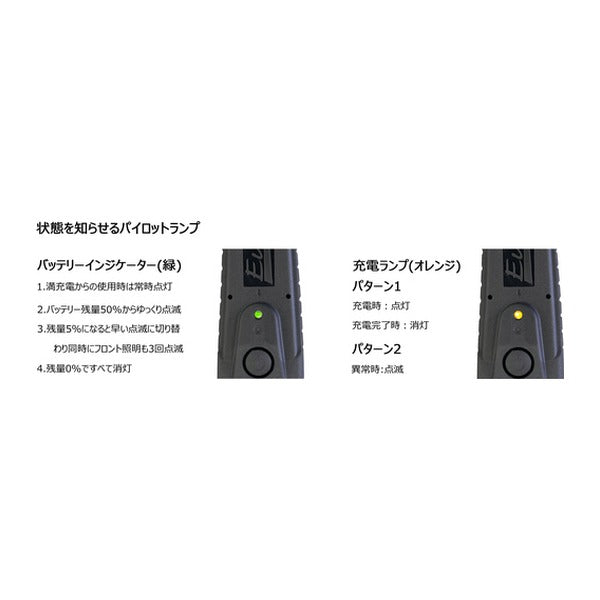 日平機器 エボリューションライト スモークパネル仕様 460ルーメン 2m充電コード付 充電式LEDハンディーライト IP67 (HLED-20CS2)(4580117397102) NIPPEI KIKI