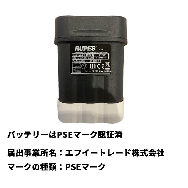 ルペス HLR75-GHK ガラス&ヘッドライト クリーニングキット 塗装磨き兼用 HLR75 RUPES 充電式ダブルアクションポリッシャー セット ビッグフット