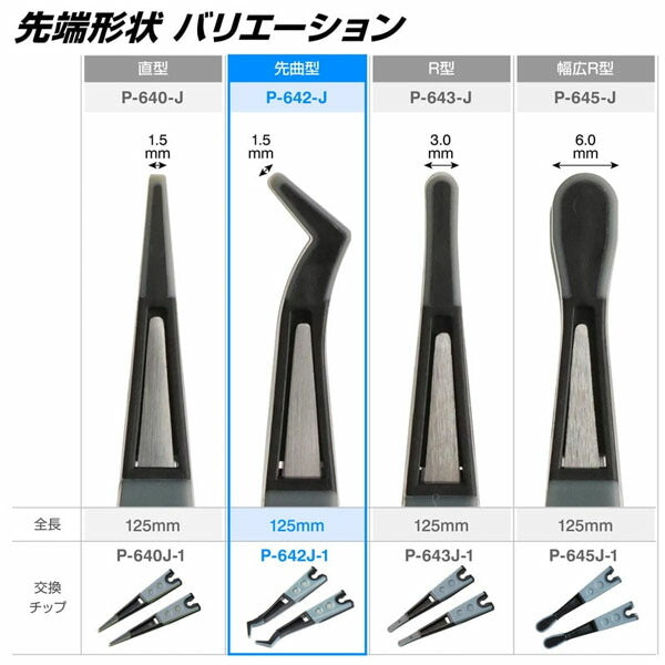 ホーザン ESDソフトチップピンセット (P-642-J)(4962772066270) HOZAN