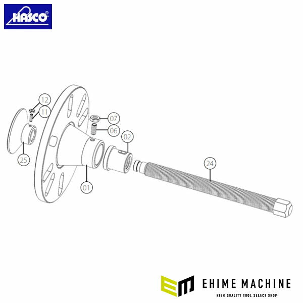 ハスコー セットスクリュー M6×15L (HP-959-11)(4940995547110) HASCO HP-959 リア・ホイールハブプーラー 補修部品