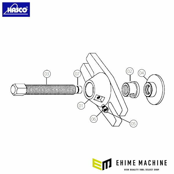 ハスコー Oリング P14 (HP-964-07)(4940995547240) HASCO HP-964 リア・ホイールハブプーラー 補修部品