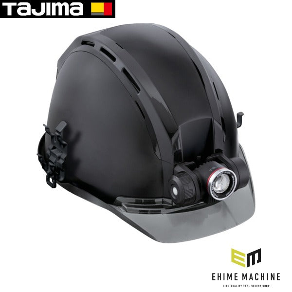 タジマ ヘルメット セフメット(セフ取付溝付ヘルメット) アドバンスセット KJM ファン付 マットブラック (HSMBA1)(4975364361479) TAJIMA TJMデザイン