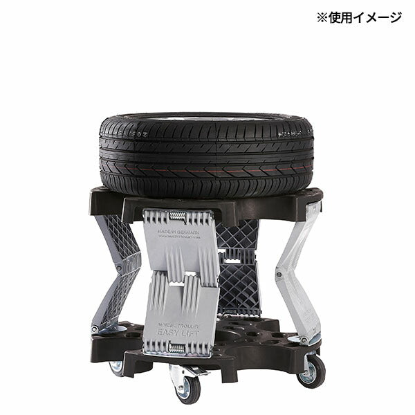 日本正規品 アーコンホイールトロリー イージーリフト式 スプリング昇降式モデル 最大荷重180kg (0154-70003CKWT2B-R)(0855877003728) AHCON