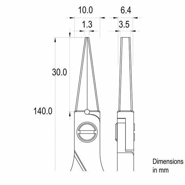 日本正規品 アイデアルテック ESD高精度プライヤ(ロングフラット) (ES6013.CR.BG.IT)(7640144719319) ideal-tek