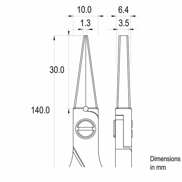 日本正規品 アイデアルテック ESD高精度プライヤ(スベリ止) (ES6014.CR.BG.IT)(7640144719326) ideal-tek