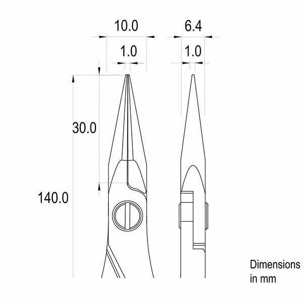 日本正規品 アイデアルテック ESD高精度プライヤ(ロングフラット) (ES6023.CR.BG.IT)(7640144719357) ideal-tek