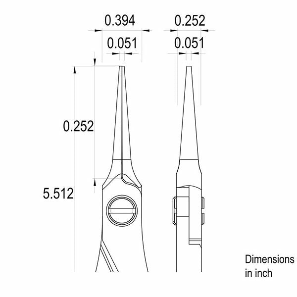 日本正規品 アイデアルテック ESD高精度プライヤ(ロングフラット) (ES6025.CR.BG.IT)(7640144719388) ideal-tek
