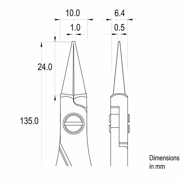 日本正規品 アイデアルテック ESD高精度プライヤ(丸型) (ES6041.CR.BG.IT)(7640144719395) ideal-tek