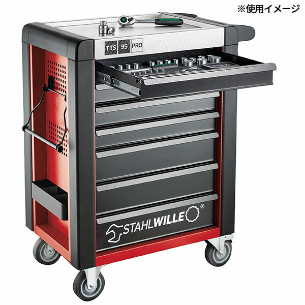 [メーカー直送業者便] 日本正規品 スタビレー 7段 ツールトロリー 耐荷重750kg レッド (95/7R-PRO)(4018754334681) STAHLWILLE