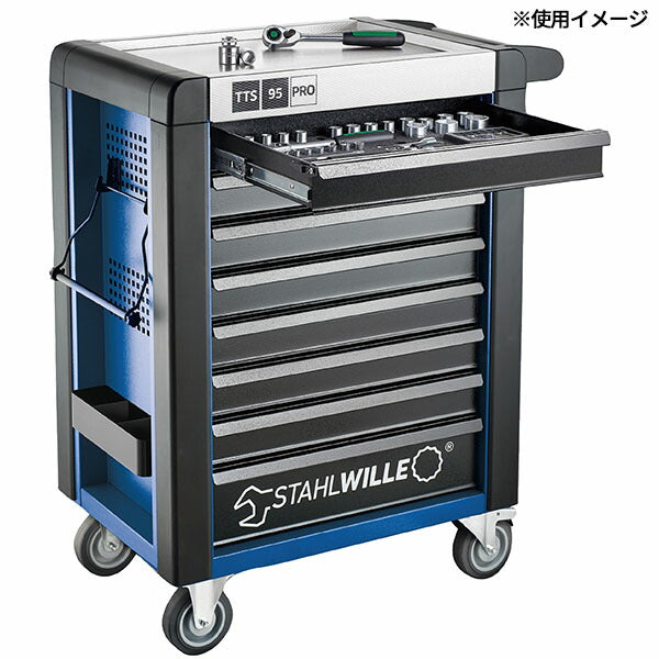 [メーカー直送業者便] 日本正規品 スタビレー 8段 ツールトロリー 耐荷重750kg ブルー (95/8B-PRO)(4018754334704) STAHLWILLE