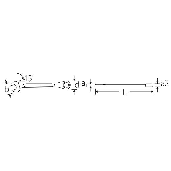 日本正規品 スタビレー ラチェットコンビネーションレンチ フラット 10mm 72ギア (17F-10FLACH)(4018754281886) STAHLWILLE