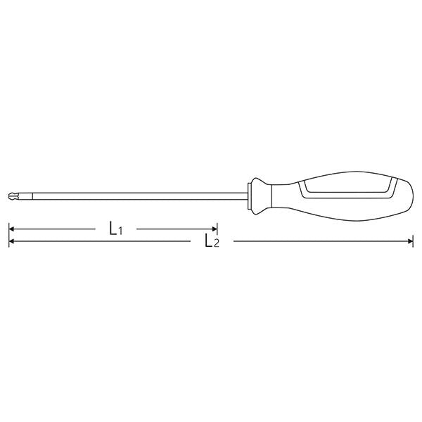 日本正規品 スタビレー キャブレタ用 六角ドライバー 5mm ロング ボールポイント 軸長300mm (10507NKK-5N)(4018754278572) STAHLWILLE