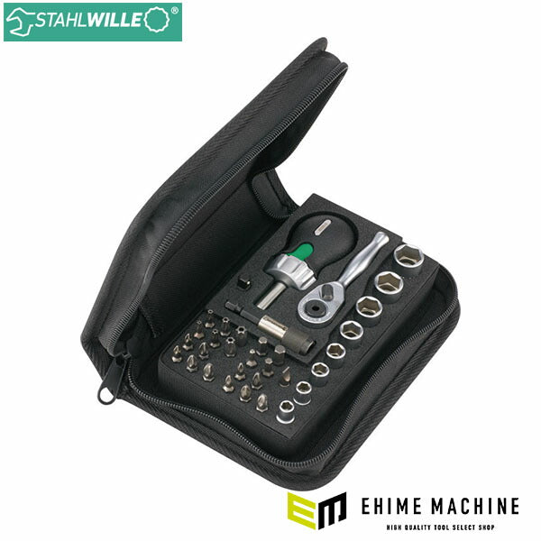 日本正規品 スタビレー 40/29/4SCI 6.3sq.(1/4) ラチェット ソケット ビット 33点セット ソフトケース付 (4018754333448) STAHLWILLE