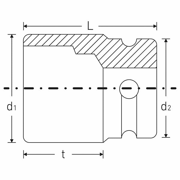 日本正規品 スタビレー 1/2SQ インパクトソケット 6角 21mm (50IMP-21)(4018754015061) STAHLWILLE