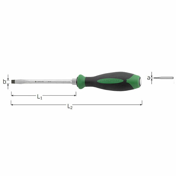 日本正規品 スタビレー 4622SK-1N 根元六角付 貫通マイナスドライバー 0.8×4.0mm 軸長90mm (4018754277575) STAHLWILLE