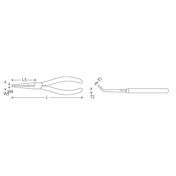 日本正規品 スタビレー 45°先曲がり ラジオペンチ 切断刃付 160mm 硬度HRC60 (6731 3 160)(4018754338757) STAHLWILLE