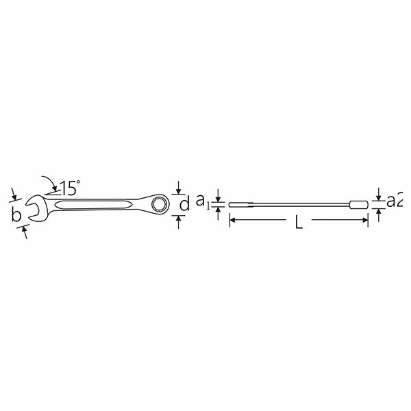 日本正規品 スタビレー 17F-19FLACH ラチェットコンビネーションレンチ フラット 19mm (4018754281978) STAHLWILLE