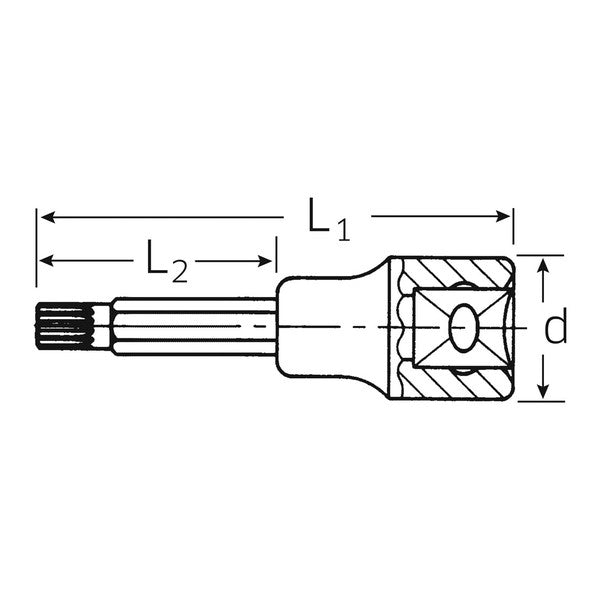 日本正規品 スタビレー 1/2SQ トライスクエアソケット 8mm ヘックスローブ (1054X/M8)(4018754007066) STAHLWILLE