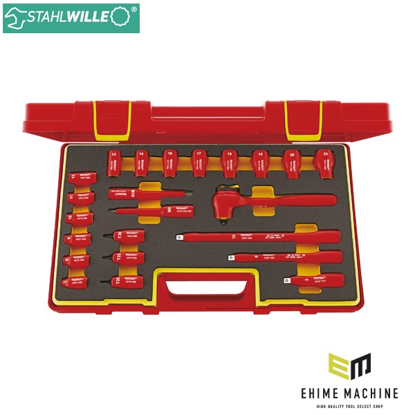 日本正規品 スタビレー 23点組 3/8SQ 絶縁ソケットレンチセット (12171/19/4VDE)(4018754274529) STAHLWILLE