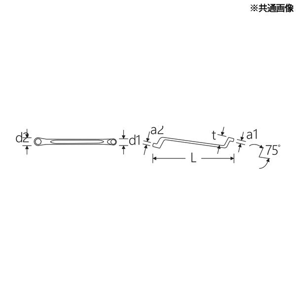 日本正規品 スタビレー 75度オフセット インチサイズ メガネレンチ 3/4X7/8 (20A-3/4X7/8)(4018754022519) STAHLWILLE