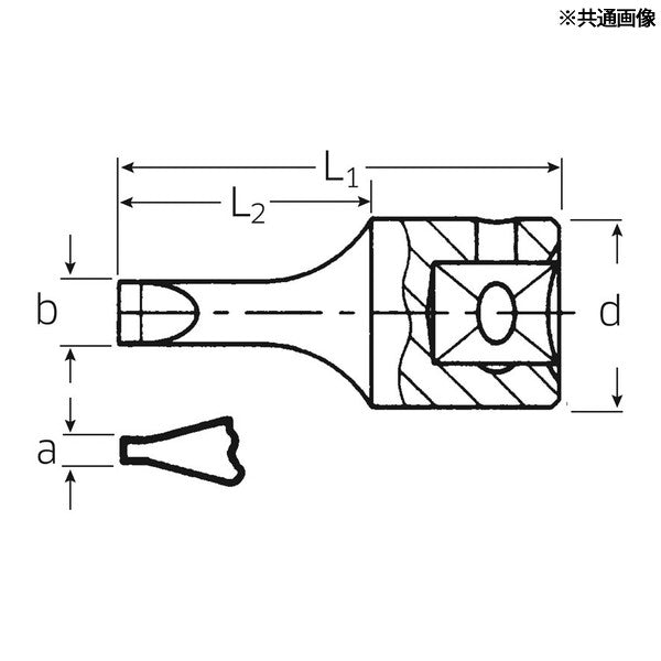 日本正規品 スタビレー 1/4SQ マイナスドライバーソケット 0.8X4.0 (41K-0.8X4.0)(4018754001002) STAHLWILLE
